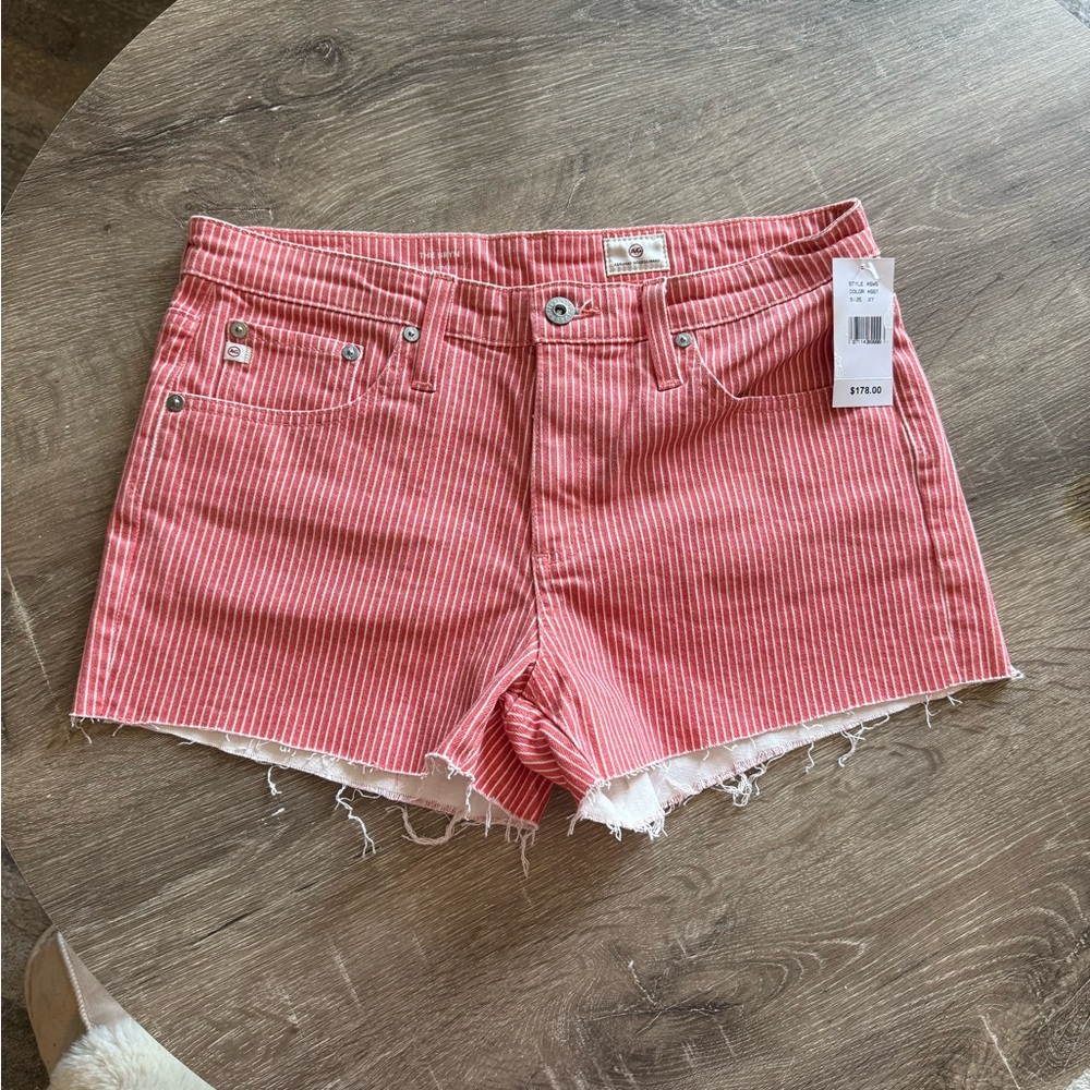 Adriano Goldschmied Striped Denim Shorts – Size 27 – NWT